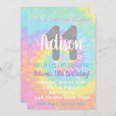 Gefärbte Krawatte Geburtstag Einladung 11. Geburts (Vorne/Hinten)