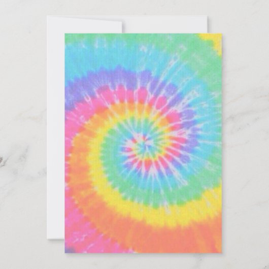 Gefärbte Krawatte Geburtstag Einladung Gefärbte Kr (Rückseite)