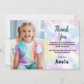 Gefärbte Krawatte Geburtstag Foto Danke Karte (Vorderseite)