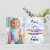 Gefärbte Krawatte Geburtstag Foto Danke Karte (Stehend Vorderseite)