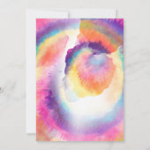 Gefärbte Krawatte Geburtstagsparty Pastel Gefärbte Einladung (Rückseite)