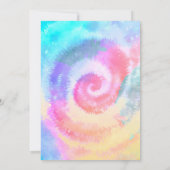 Gefärbte Krawatte Geburtstagsparty Pastell Gefärbt Einladung (Rückseite)