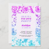 Gefärbte Krawatte Geburtstagsparty Retro Sommerfri Einladung (Vorderseite)