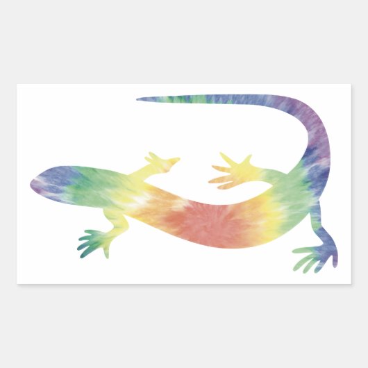 Gefärbte Krawatte Gecko Sticker (Vorderseite)