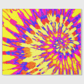 Gefärbte Krawatte Gelb, Magenta und Orange Geschenkpapier (Flach)