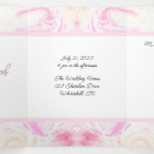 Gefärbte Krawatte Gelb und Rosa Dreifach Gefaltete Einladung (Innenseite Mitte)