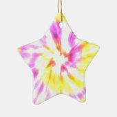 Gefärbte Krawatte Gelb und Rosa Keramik Ornament (Rechts)