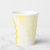 Gefärbte Krawatte gelb wirbelloses Retromuster Par Pappbecher (Rechts)