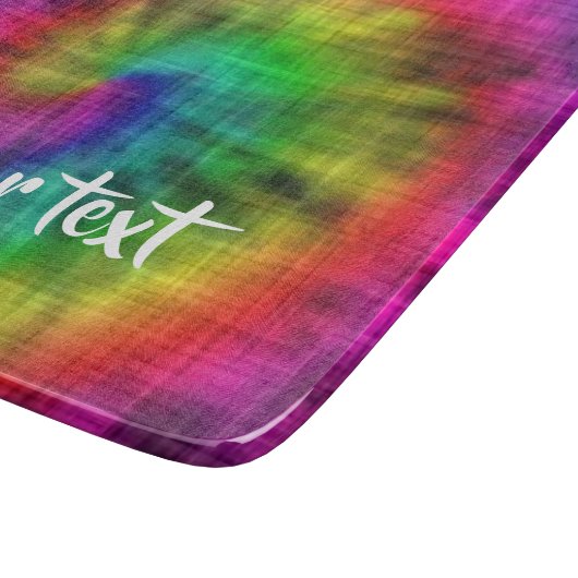 gefärbte Krawatte gemustert Schneidebrett (Ecke)