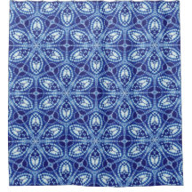 Gefärbte Krawatte Geometric Blue Kaleidoscope
