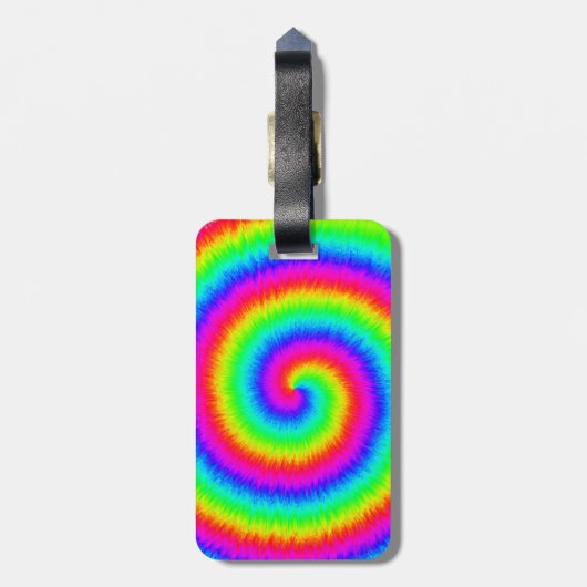 Gefärbte Krawatte Gepäckmarke Gepäckanhänger (Rückseite vertikal)