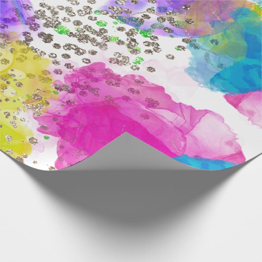 Gefärbte Krawatte Geschenkpapier (Ecke)