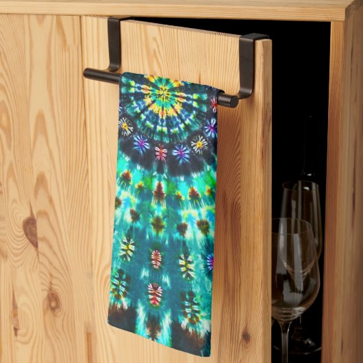 Gefärbte Krawatte Geschirrtuch (Drittel gefaltet)