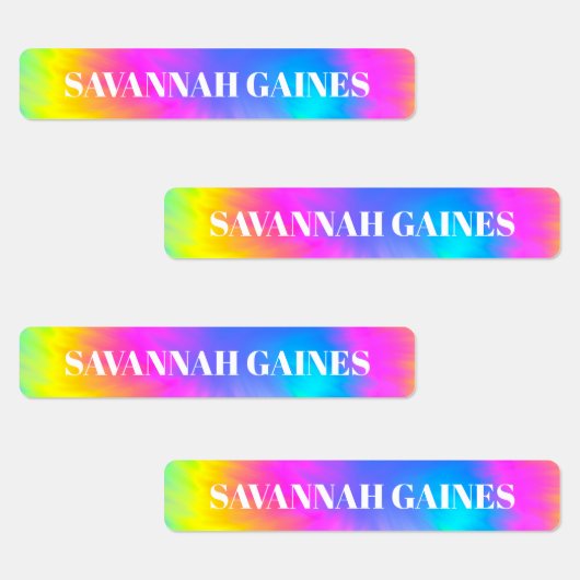 Gefärbte Krawatte Girls Name Label Etiketten (Gruppe)