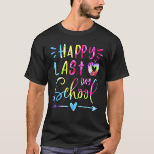 Gefärbte Krawatte glücklich letzten Tag Lehrerin S T-Shirt