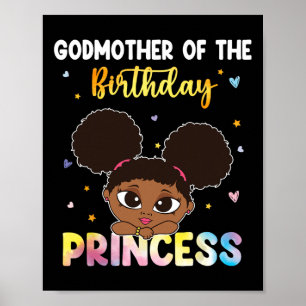 Gefärbte Krawatte Godmutter Die GeburtstagsPrinzes Poster
