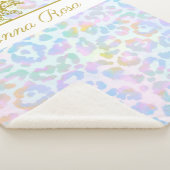 *~* Gefärbte Krawatte Gold Leopard-Spots Pastel Sherpadecke (3/4)