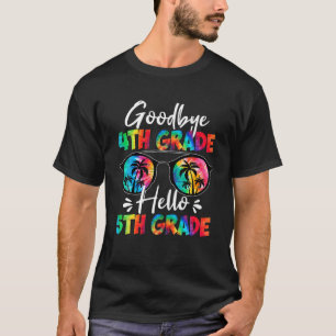 Gefärbte Krawatte Goodbye 4th Grade Hallo 5th Grad T-Shirt