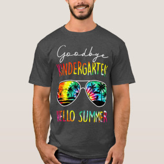 Gefärbte Krawatte Goodbye Kindergarten Hallo Somme T-Shirt