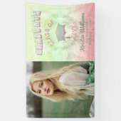 Gefärbte Krawatte Graduate Foto Abschluss Banner (Vertikal)
