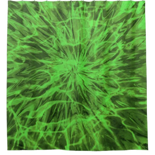 GEFÄRBTE KRAWATTE GREEN DUSCHVORHANG (Vorderseite)