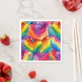 Gefärbte Krawatte Groovy Hearful Orange, Rot, Grün Serviette (Beispiel)