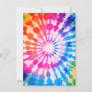 Gefärbte Krawatte Groovy Hippie Custom Geburtstags Einladung