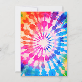Gefärbte Krawatte Groovy Hippie Custom Geburtstags Einladung
