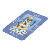 GEFÄRBTE KRAWATTE GROOVY SNOWMAN, WELTFRIEDEN CHRI MAGNET (Linke Seite)