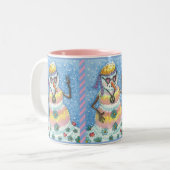 GEFÄRBTE KRAWATTE GROOVY SNOWMAN, WELTFRIEDEN CHRI ZWEIFARBIGE TASSE (Vorderseite Links)