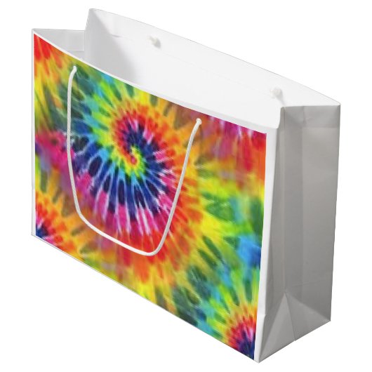 Gefärbte Krawatte Große Geschenktüte (Vorderseite Schrägansicht)