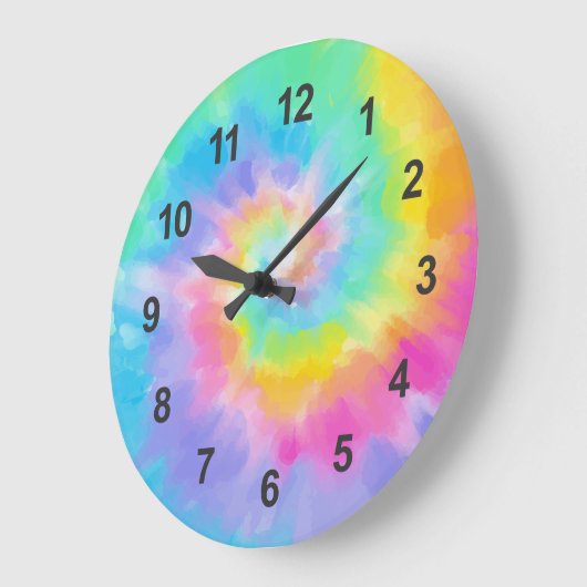 Gefärbte Krawatte Große Wanduhr (Winkel)