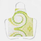 Gefärbte Krawatte Grün chartreuse weißes, wirbello Schürze (Vorderseite)