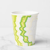 Gefärbte Krawatte grün wirbelndes trendiges Retrom Pappbecher (Vorderseite)