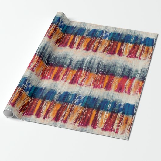 gefärbte Krawatte Grunge-Styling-Simulation Geschenkpapier (Ungerollt)