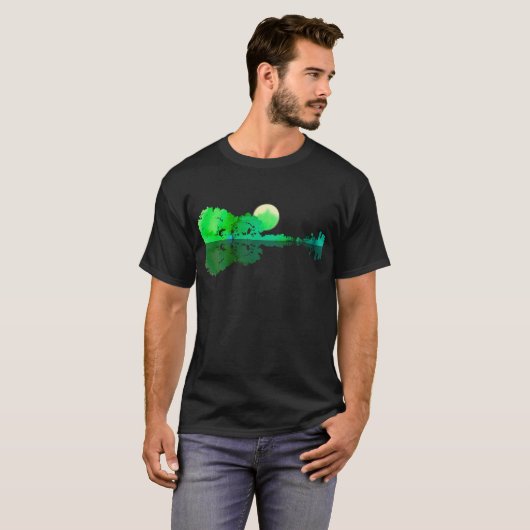 Gefärbte Krawatte Guitar Lake Shadow T-Shirt (Vorne ganz)
