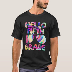 Gefärbte Krawatte Hallo 5. Klasse Erster Schultag  T-Shirt