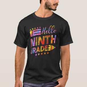 Gefärbte Krawatte Hallo 9. Klasse Lehrer Student 1 T-Shirt