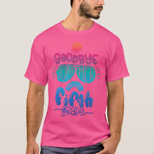 Gefärbte Krawatte Hallo Fünfter Lehrer erster Tag T-Shirt