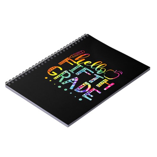 Gefärbte Krawatte Hallo IFTH TH Dozent Notizblock (Linke Seite)