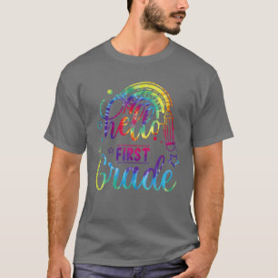 Gefärbte Krawatte Hallo Lehrer erster Klasse zurüc T-Shirt
