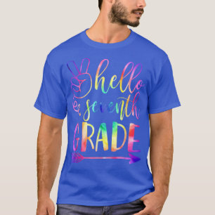 Gefärbte Krawatte Hallo Siebentes Team 7. Klasse Z T-Shirt
