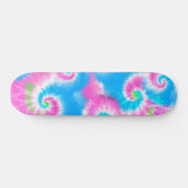 Gefärbte Krawatte Hand Paint Pink Muster Skateboard (Horizontal)