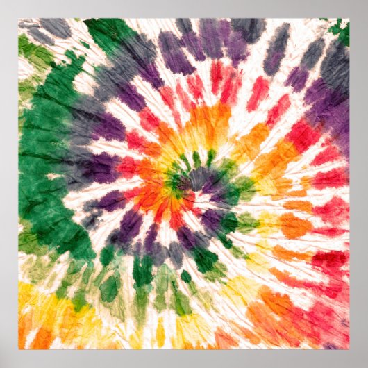 Gefärbte Krawatte Handgezeichneter Regenbogen Shib Poster (Vorne)