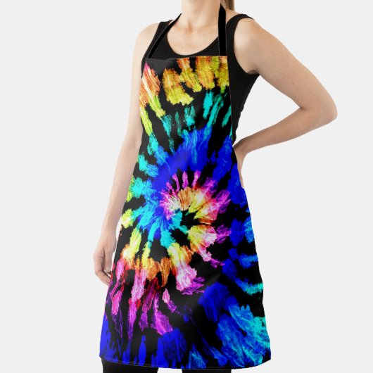 Gefärbte Krawatte Handgezeichneter Regenbogen Shib Schürze (InSitu)