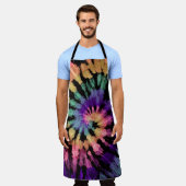 Gefärbte Krawatte Handgezeichneter Regenbogen Shib Schürze (Getragen)