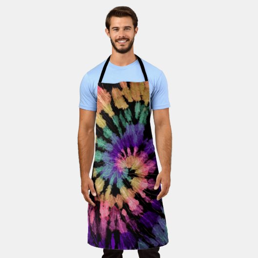 Gefärbte Krawatte Handgezeichneter Regenbogen Shib Schürze (Getragen)