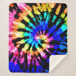 Gefärbte Krawatte Handgezeichneter Regenbogen Shib Sherpadecke