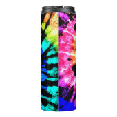 Gefärbte Krawatte Handgezeichneter Regenbogen Shib Thermosbecher (Rückseite)