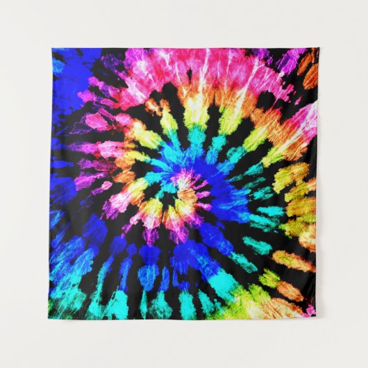 Gefärbte Krawatte Handgezeichneter Regenbogen Shib Wandteppich (Vorderseite (Horizontal))